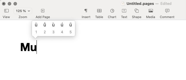 How to easily insert special characters on an Apple Mac