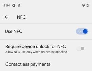 Android 12 DP3 require device unlock for NFC