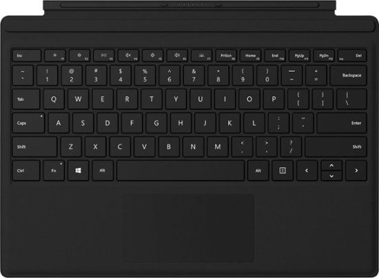 Overhead view of the Surface Pro Type Cover designed for the Surface Pro 7 and earlier