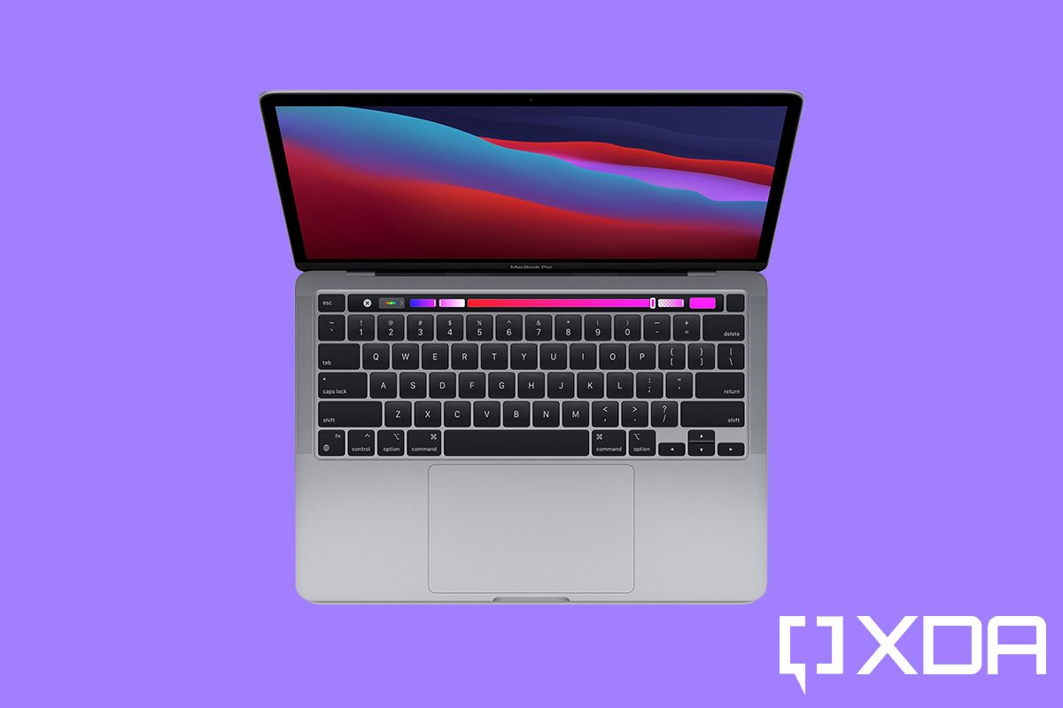 Apple MacBook Pro 13 M1 purple background