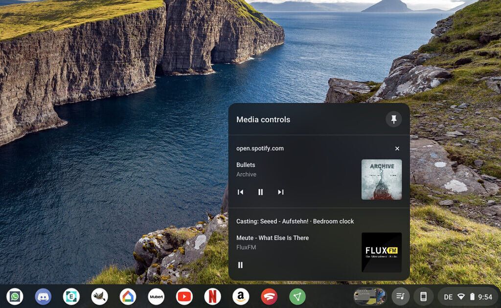 Chrome OS media playback controls updated