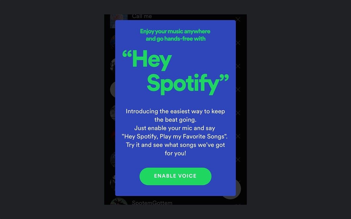 Non-dismissable popup telling me to TRY hey spoti - The Spotify  Community
