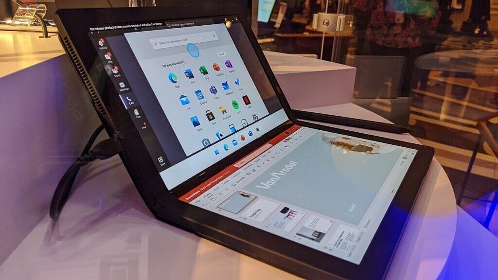 Lenovo ThinkPad X1 Fold running Windows 10X