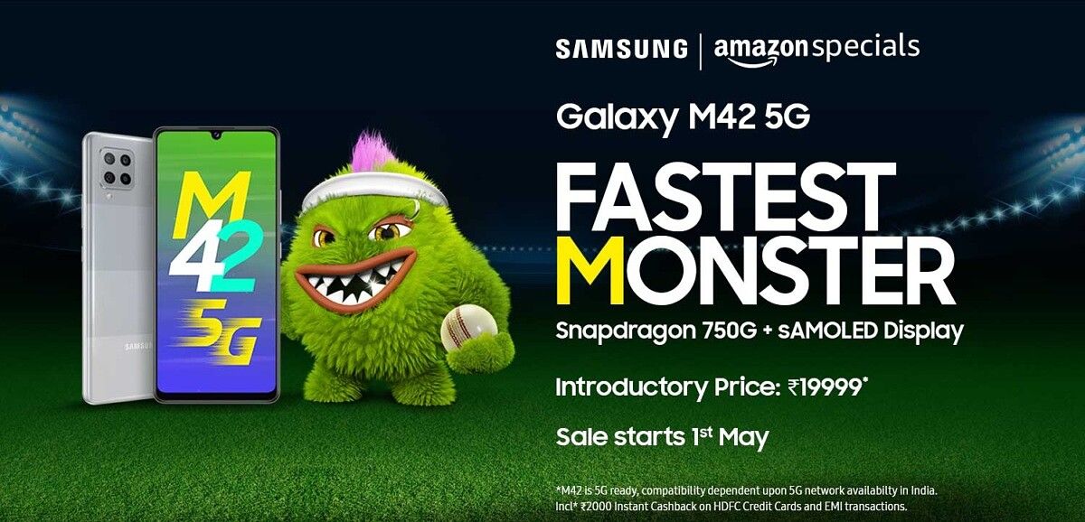 Samsung Galaxy M42 5G banner ad