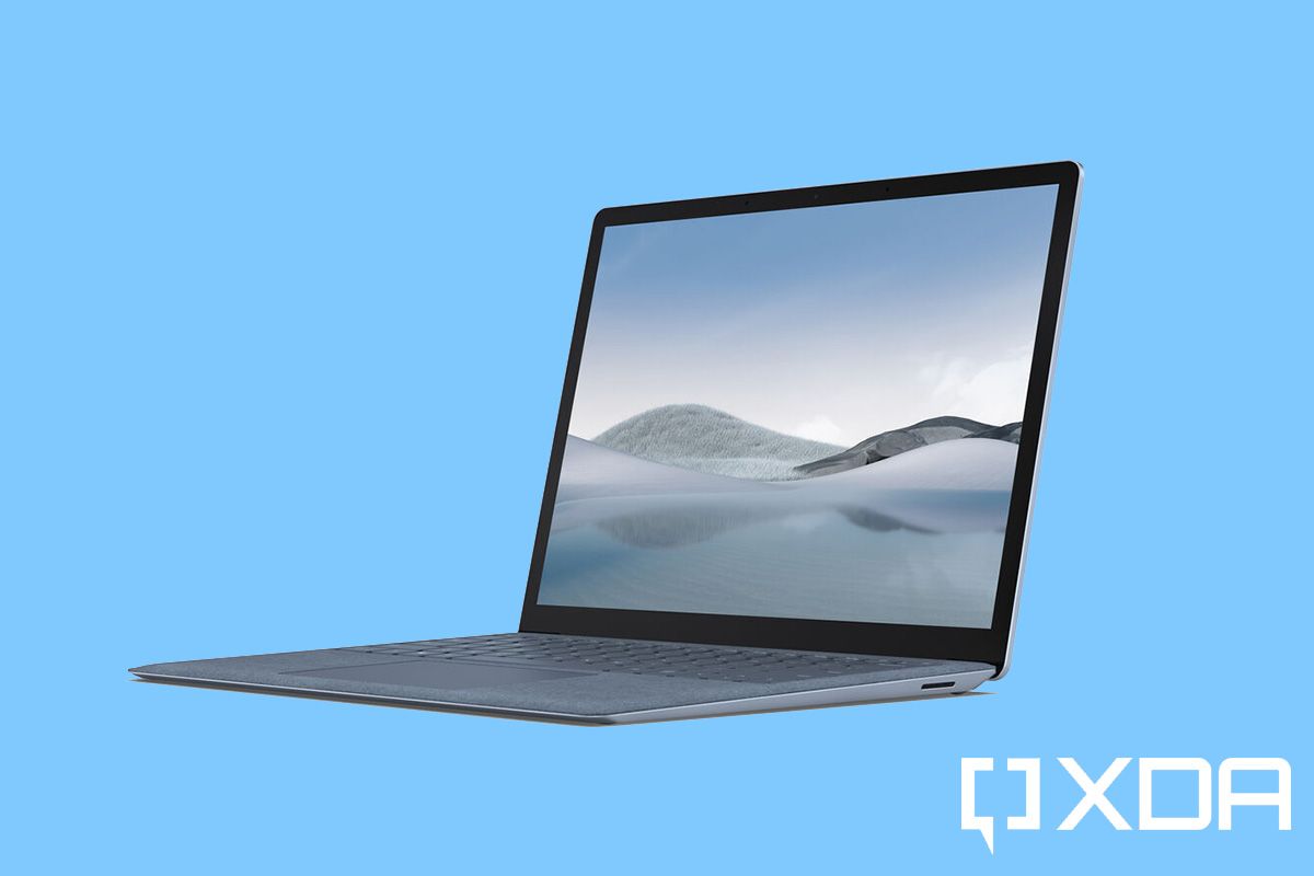 Microsoft Surface Laptop 4 blue background