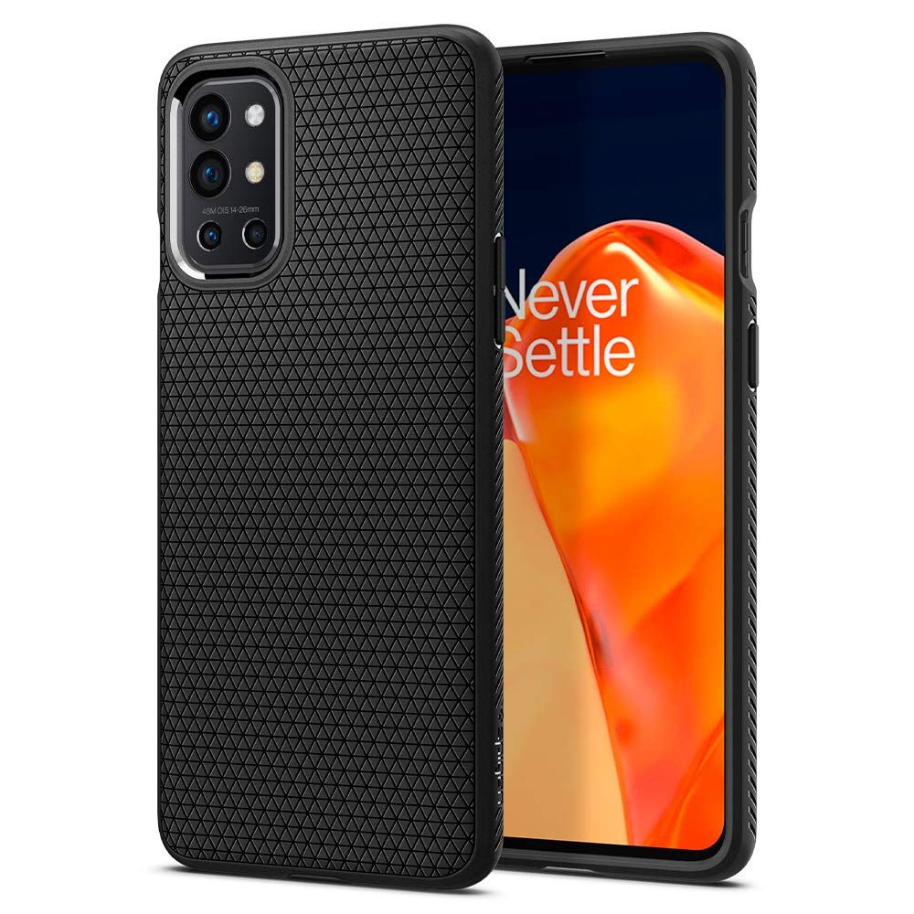 This case from Spigen offers very good protection while being adequately thin to make sure the phone doesn't become too bulky. The matte black design with a herringbone pattern at the back looks good too.