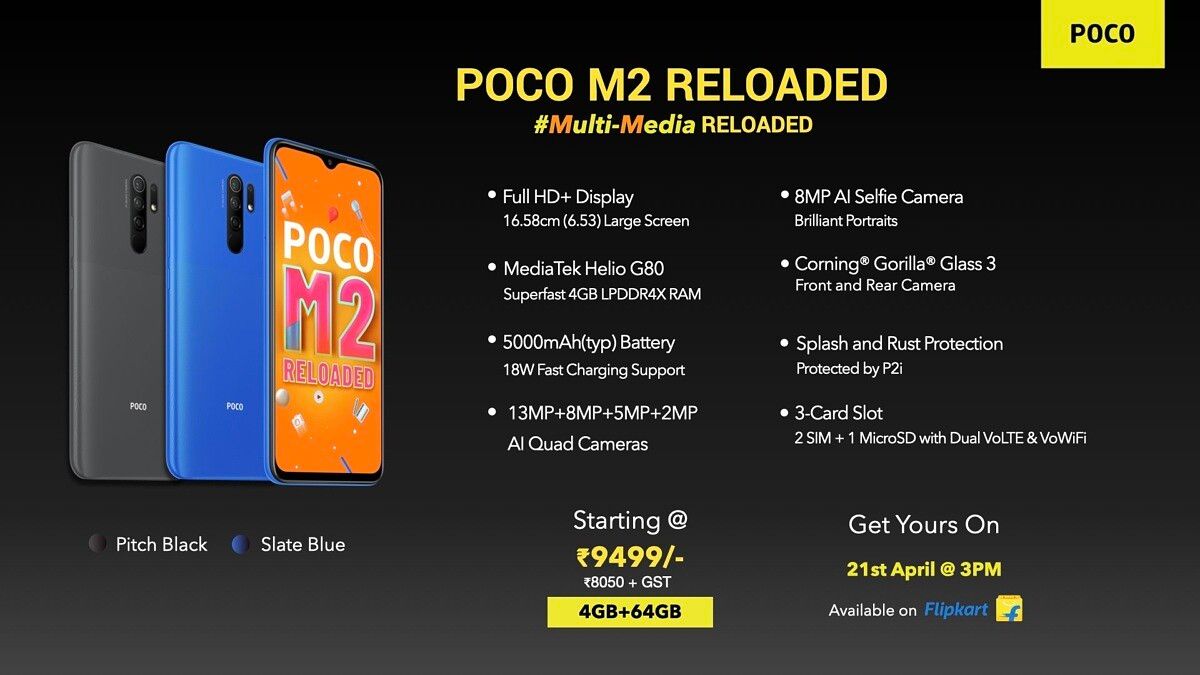 POCO M2 Reloaded specs and pricing