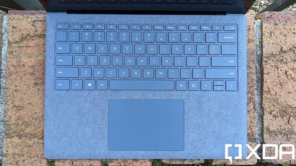 Surface Laptop 4 keyboard top-down view