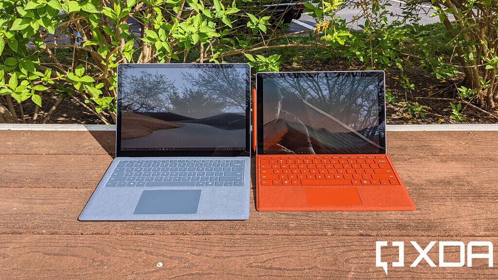 Surface Laptop 4 and Surface Pro 7 front view