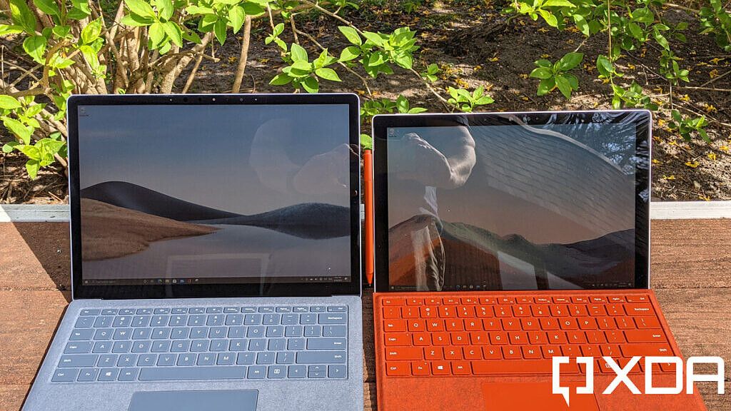 Surface Laptop 4 and Surface Pro 7 screens