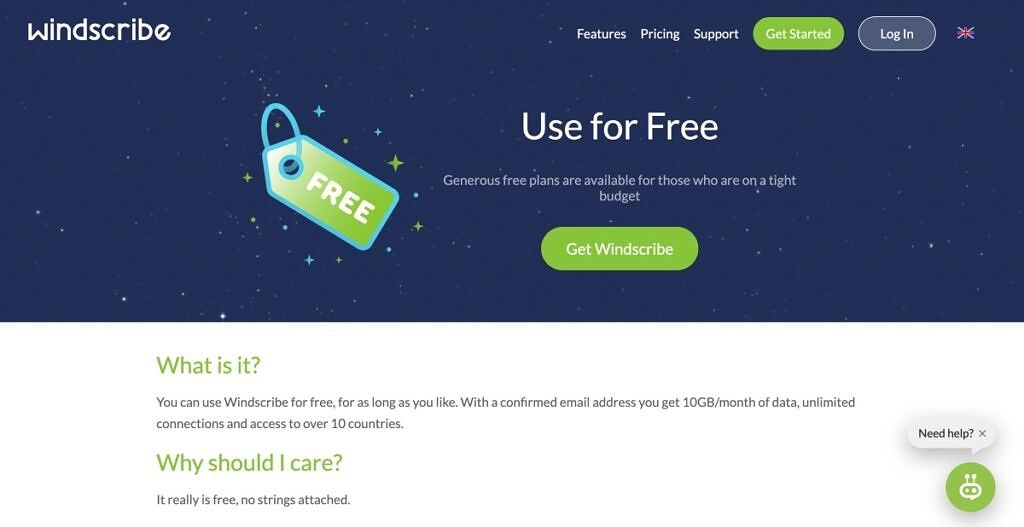 Windscribe Free VPN