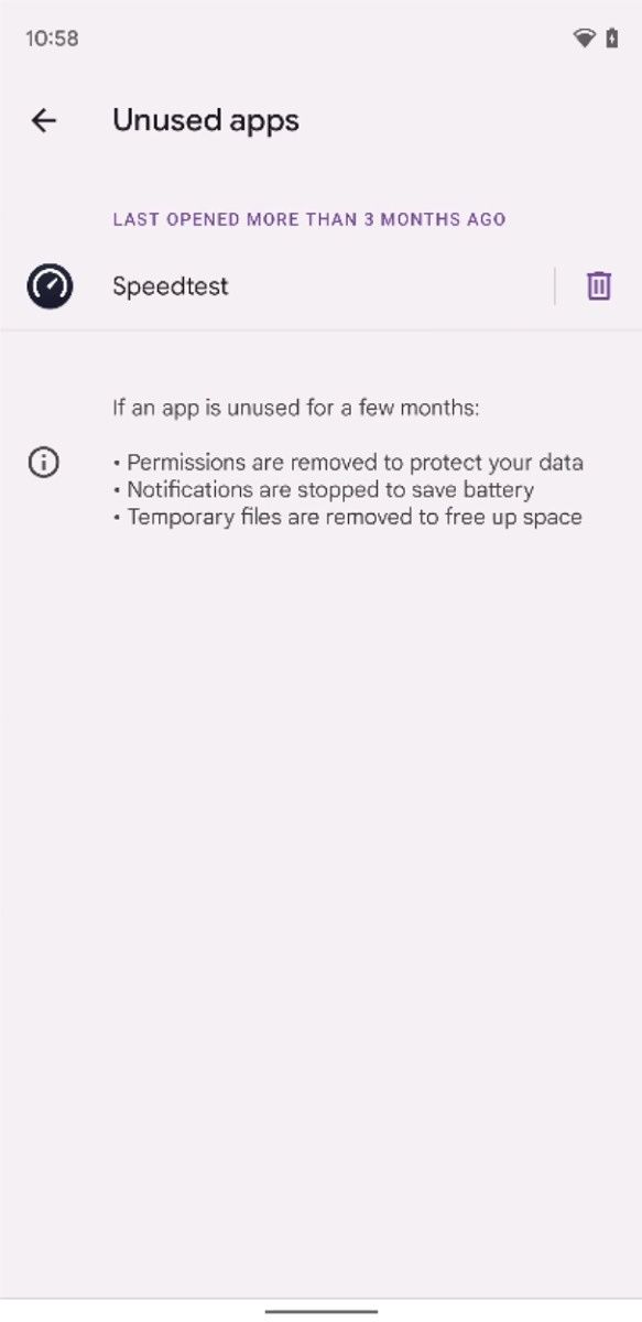 App hibernation in Android 12 frees up space from unused apps