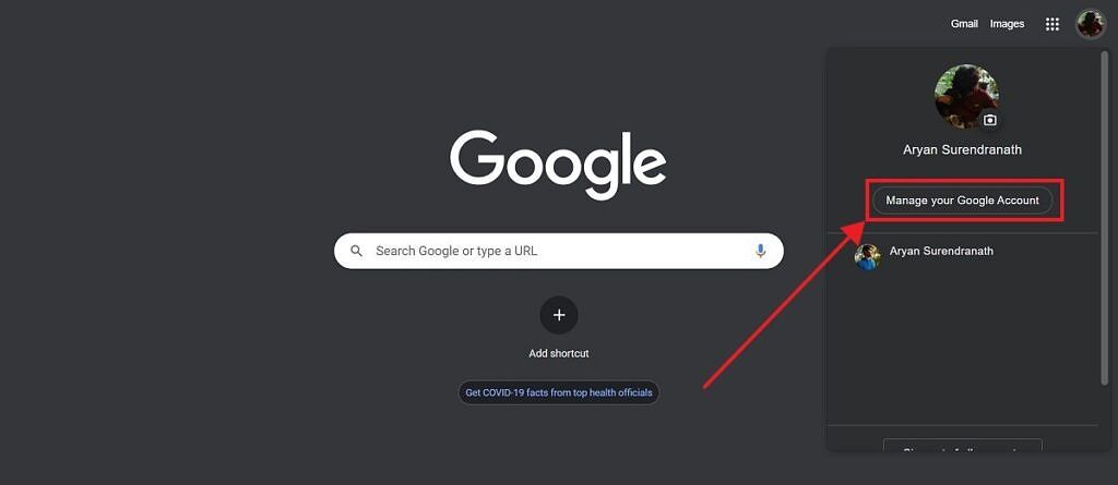 an image showcasing how to manage your google account
