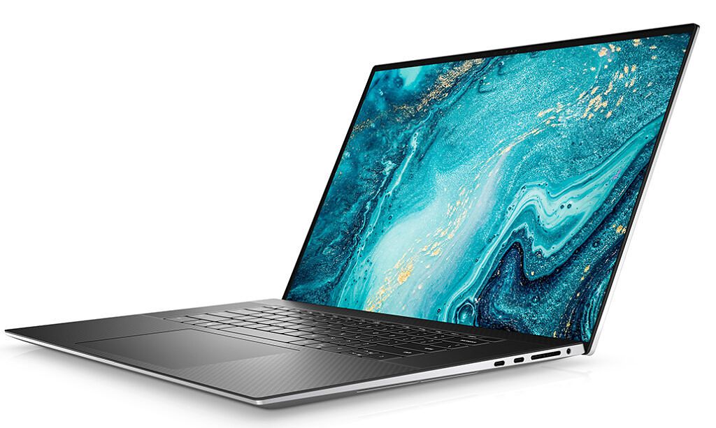 Dell XPS 17 9510 angled view