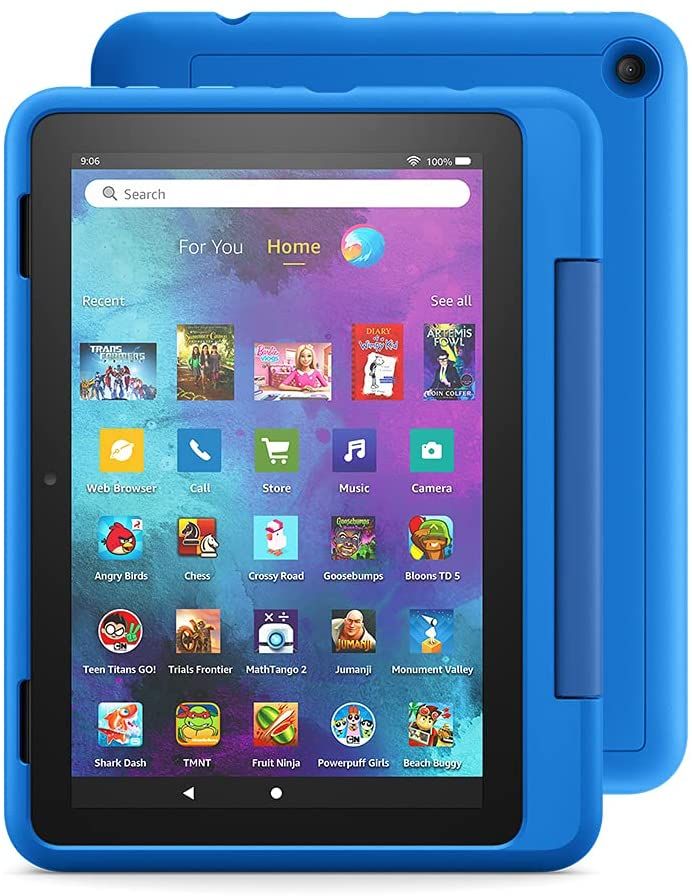 The Amazon Fire HD 8 Kids Pro is probably the best balance of performance, price, size, and durability for children aged 6 to 12, with a quad-core CPU running at 2.0 GHz, up to 32 GB of storage, and an 8-inch display for playing some light games