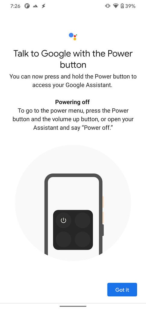 Google App talk to Google Assistant with power button