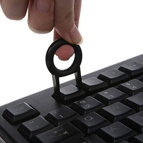 This tool helps in taking out keycaps from your keyboard easily and safely.