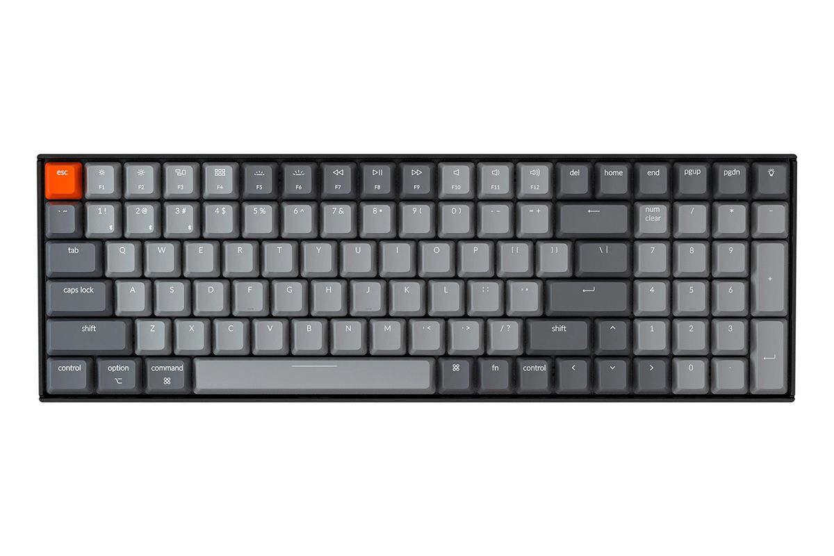 The Keychron K4 is a recommended wireless mechanical keyboard that officially supports the iMac. It's offered in a variety of key switches and comes with dedicated keys for MacOS.