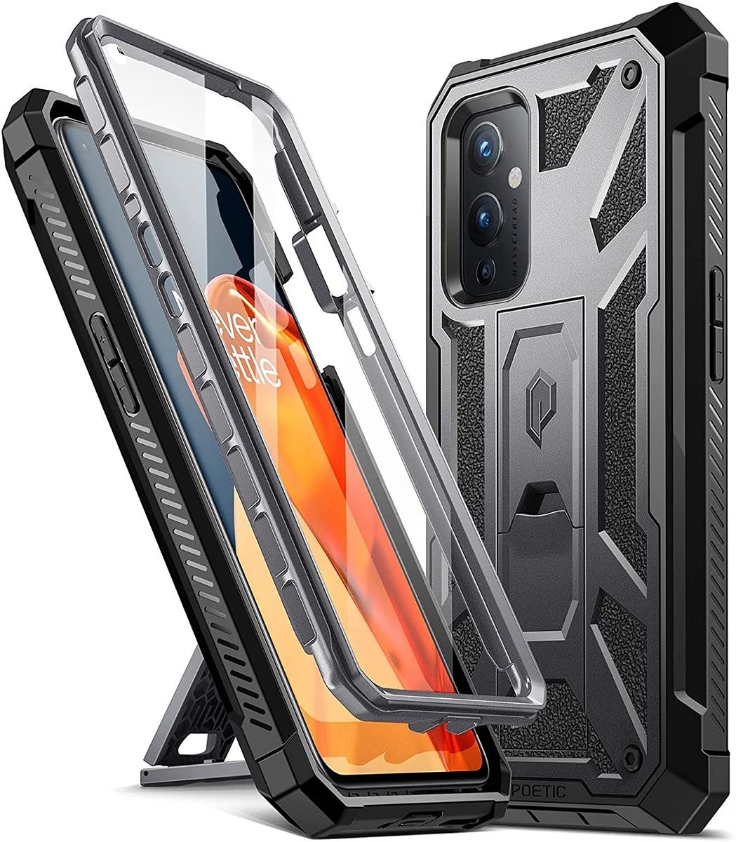 Poetic’s Spartan Series case uses a hard frame bumper, impact-absorbing TPU, and a front PC frame with a built-in screen protector to give you all-around full-body protection. It also comes with a retractable kickstand for hands-free video calls and binge-watching.