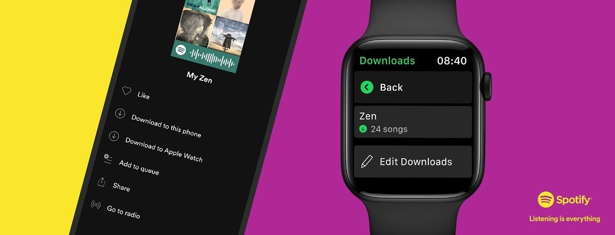 Spotify offline downloads Apple Watch