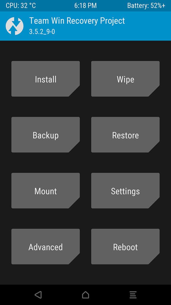 TWRP to install ROM