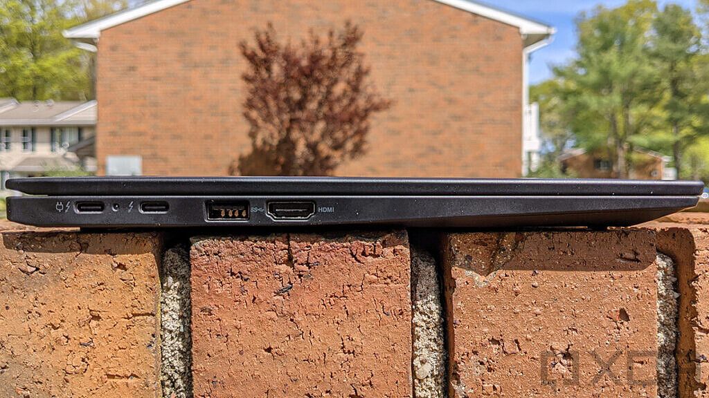 Side view of Lenovo ThinkPad X1 Carbon