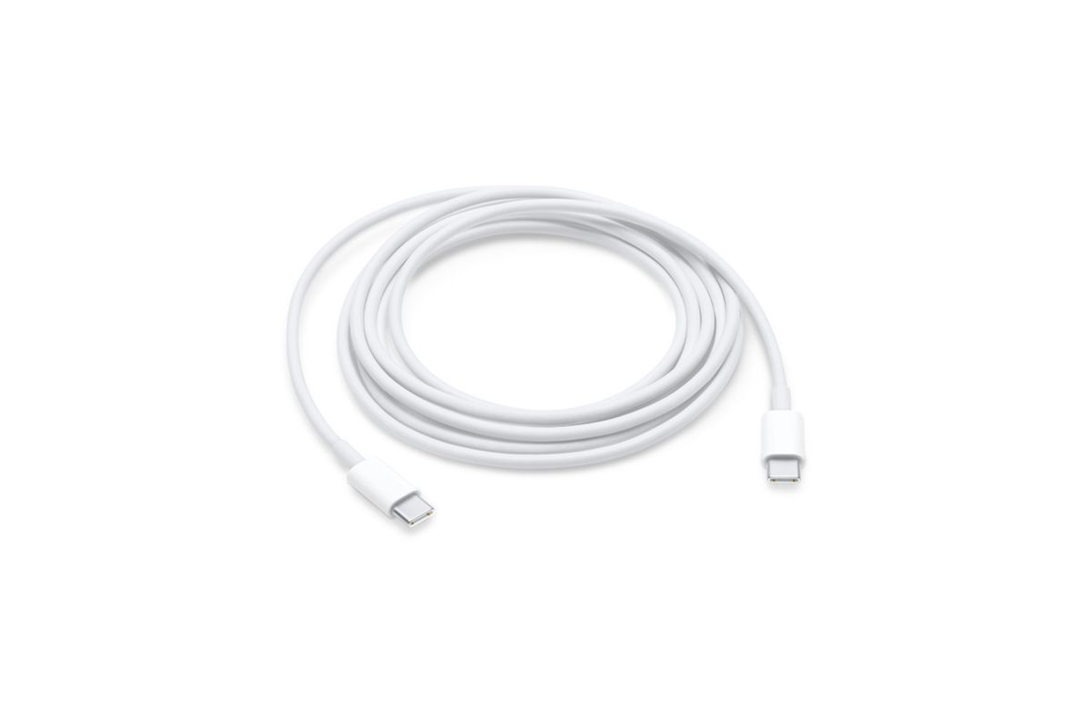 USB-C to Type-C cable on white background