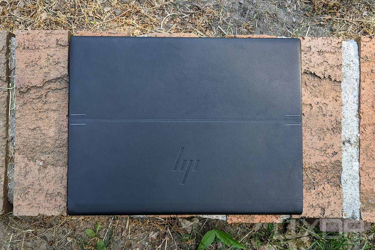 Top-down view of HP Elite Folio closed