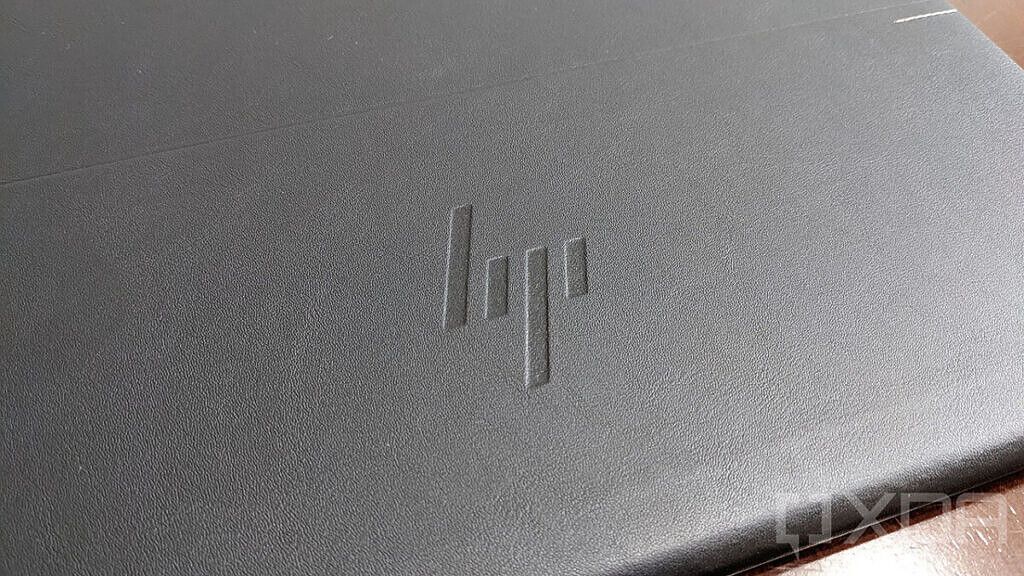 Close-up of the leather back on the Elite Folio