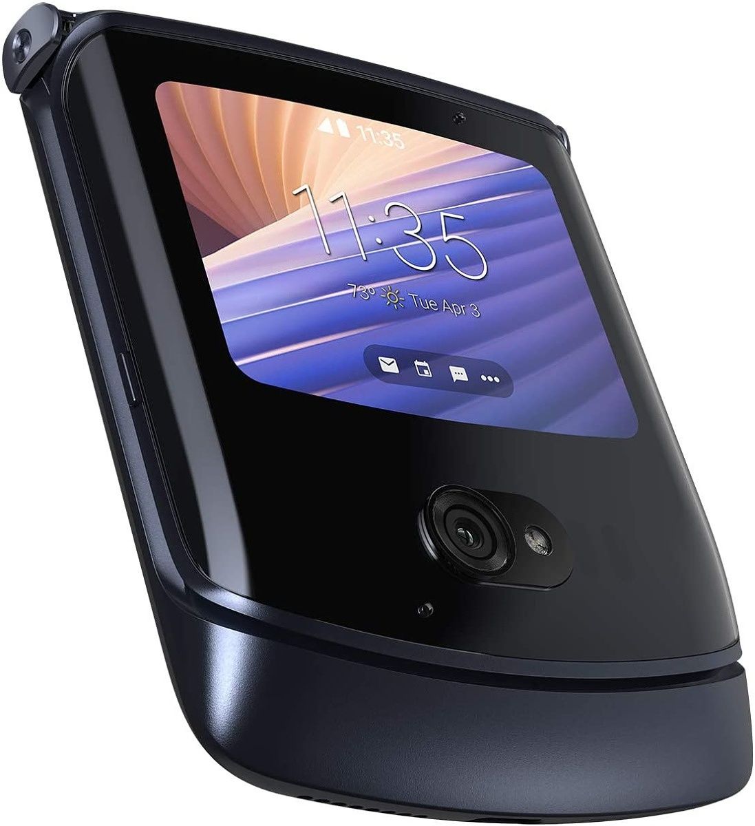 The Motorola Razr offers the best of both worlds, a compact design, that can be expanded into a full size smartphone