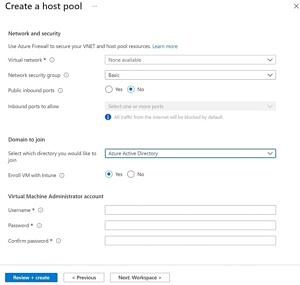Setting up an Azure Virtual Desktop virtual machine and joining it to an Azure Active Directory