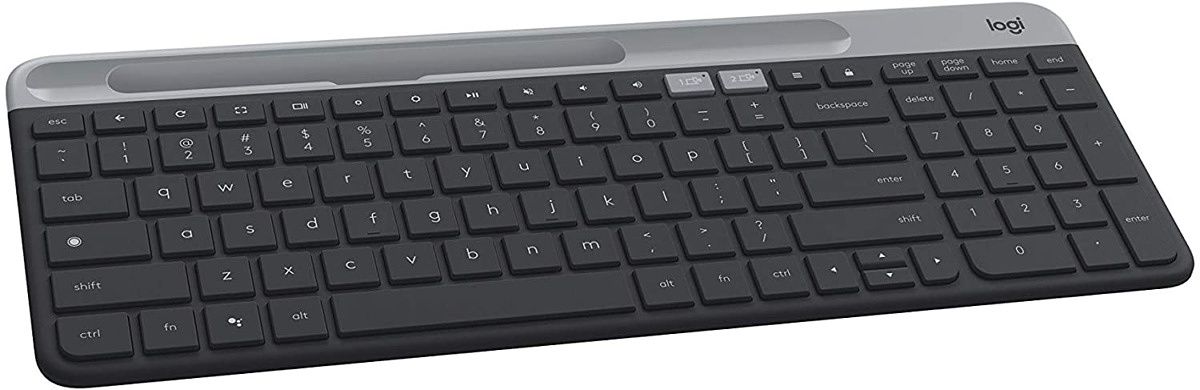 If you're looking for a keyboard built for Chromebooks, this is the one. It has ChromeOS function keys, a number pad, as well as a Google Assistant key, with the ability to switch between multiple devices