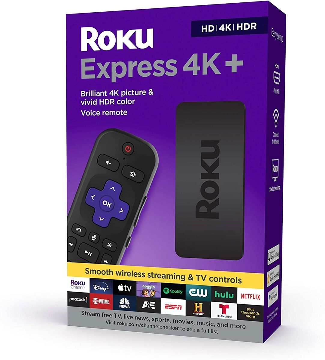 This is Roku's latest (and cheapest) 4K streaming box. It's on sale for $29 at Amazon and $30 at Best Buy, $9 and $10 below the original price, respectively.