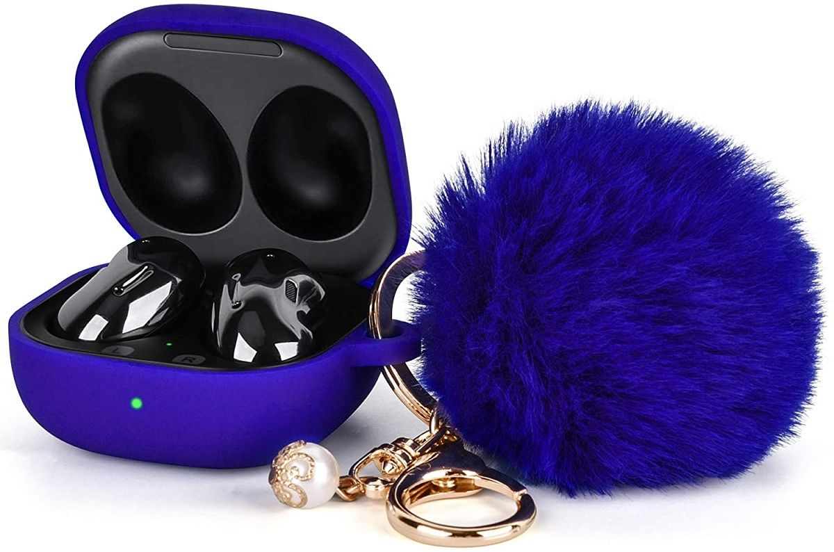 If you want to give your Galaxy Buds Live a colorful look, this is the best case for you. It's available in a bunch of colors and comes with a keyring too.