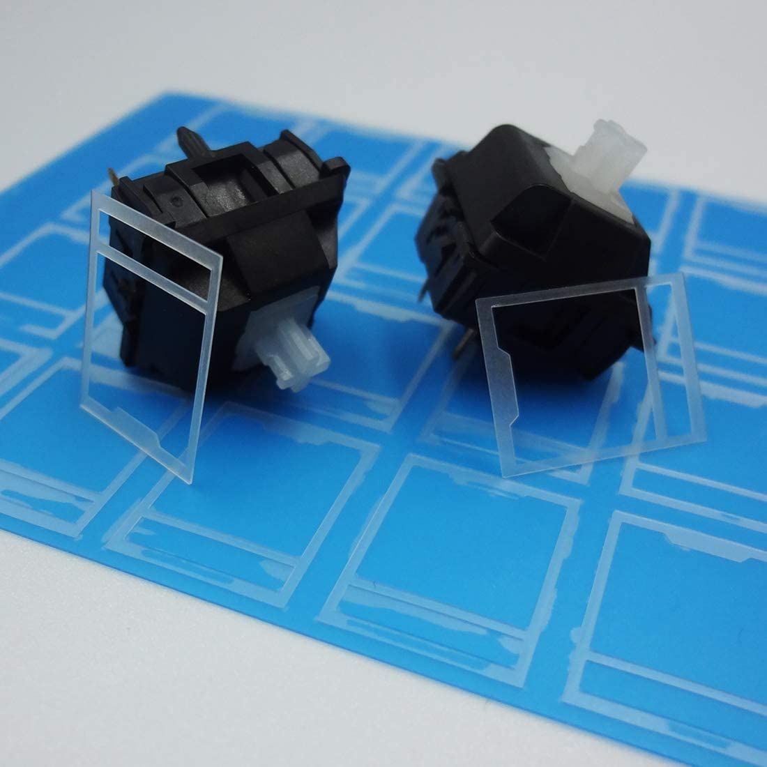 Soft double layer switch film that's compatible with Cherry MX and other similar types of switches.