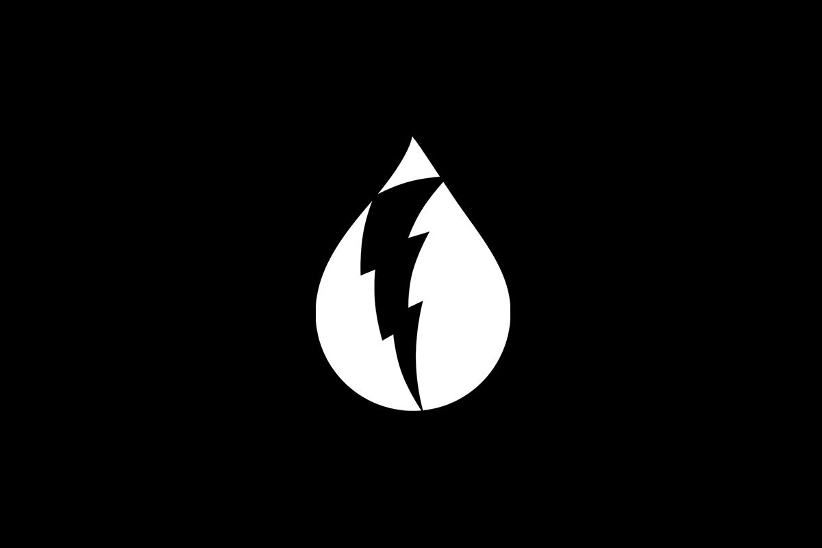 Dark Sky app logo on black background