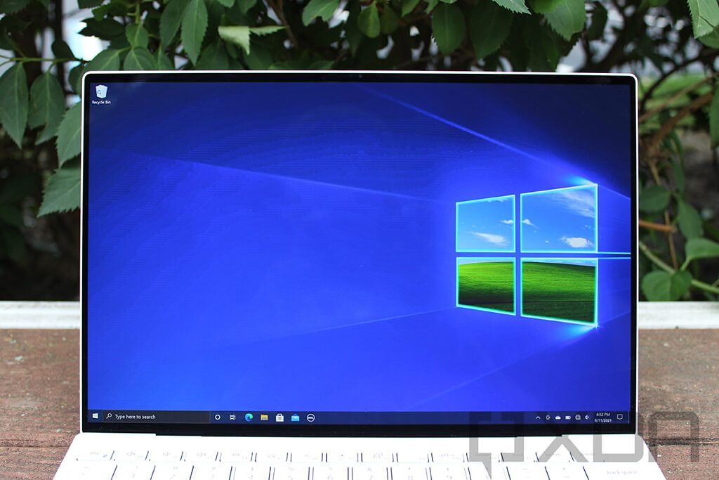 Close-up of Dell XPS 13 OLED screen