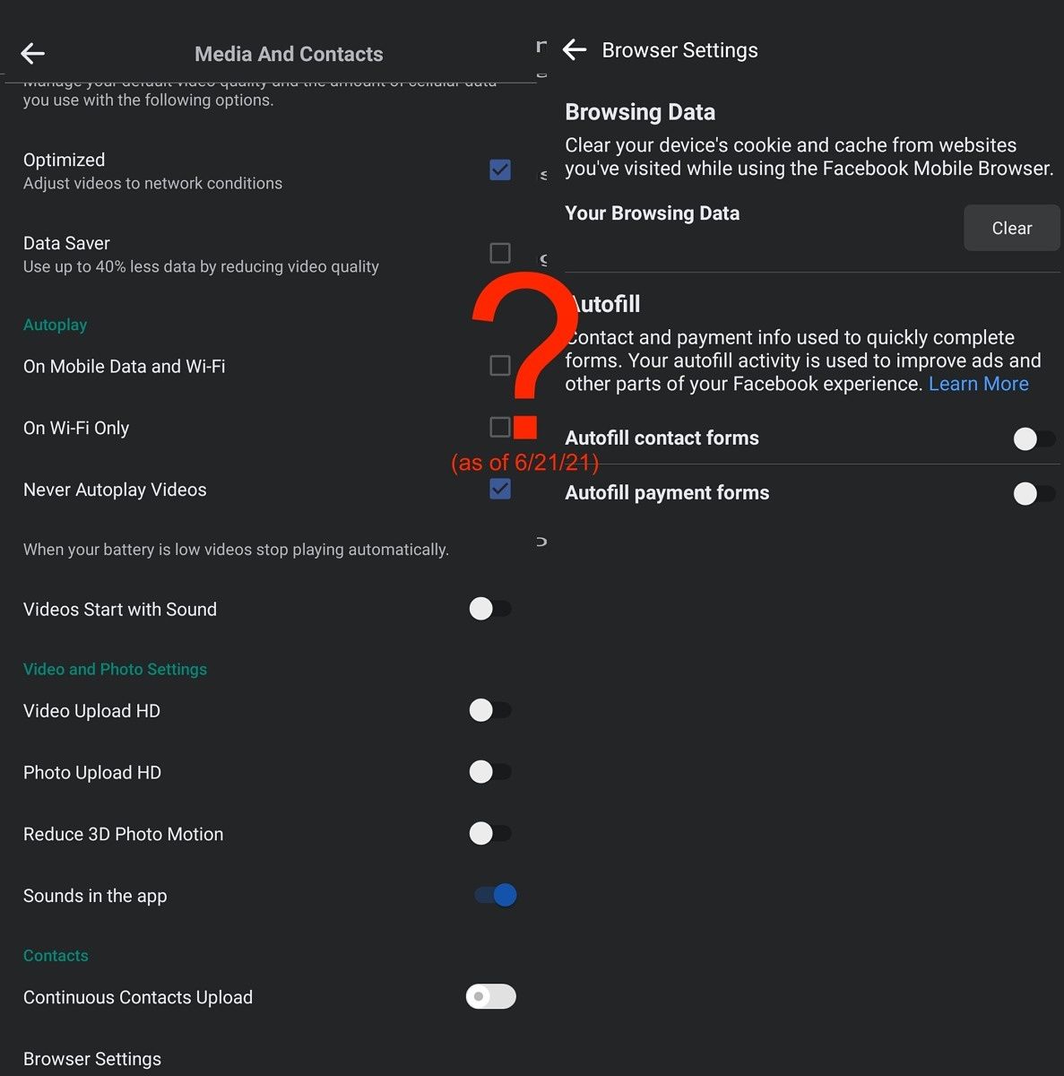 Facebook quietly removes the option to open links in external browsers