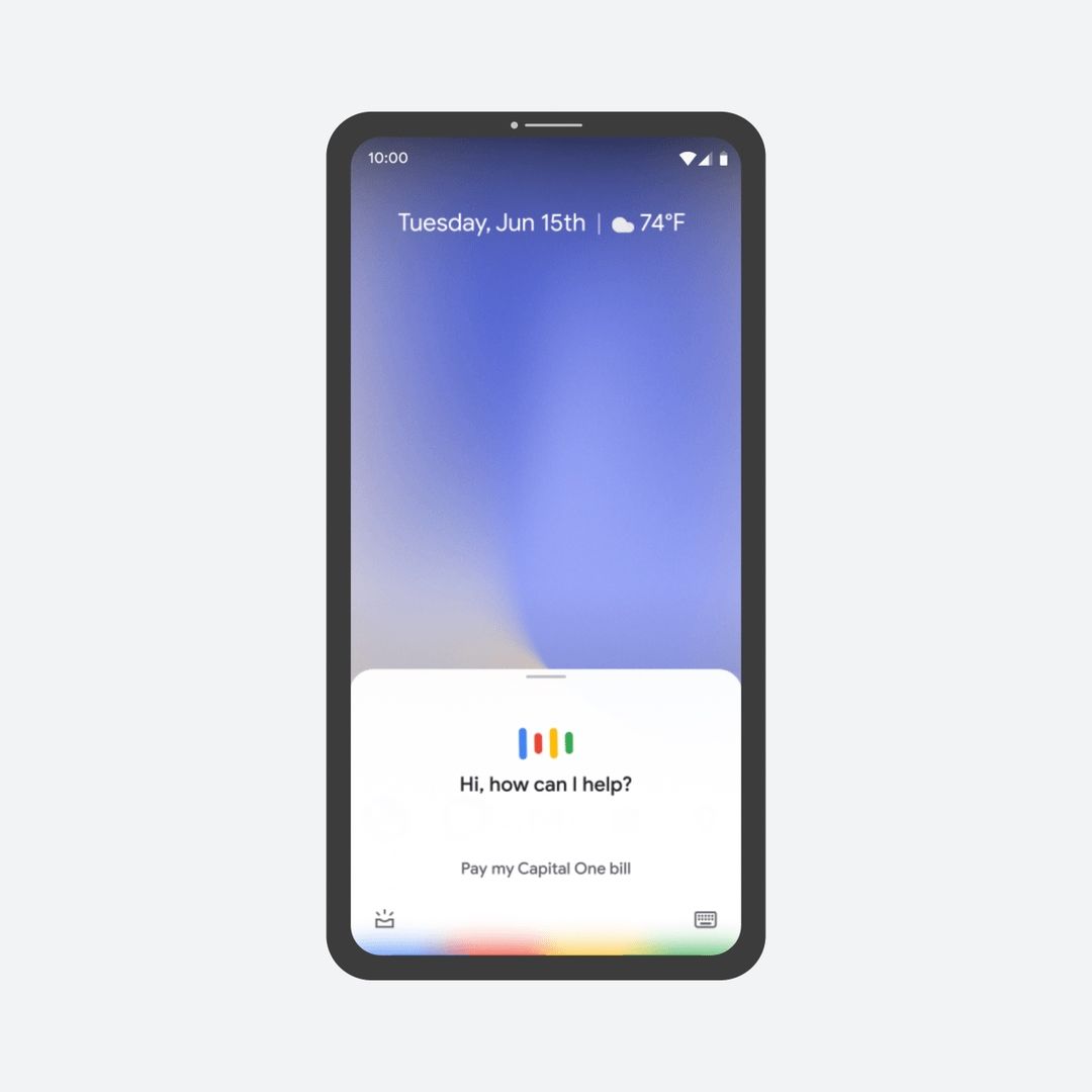 Google Assistant running on a phone