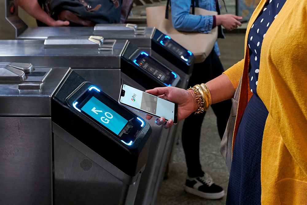 Google Pay being used for commuting