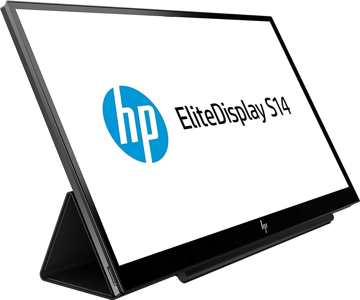 The HP EliteDisplay S14 lets you carry your dual-screen setup with you thanks to its sleek and lightweight design. It features a 14-inch 1080p panel and a USB-C port for seamless connectivity.