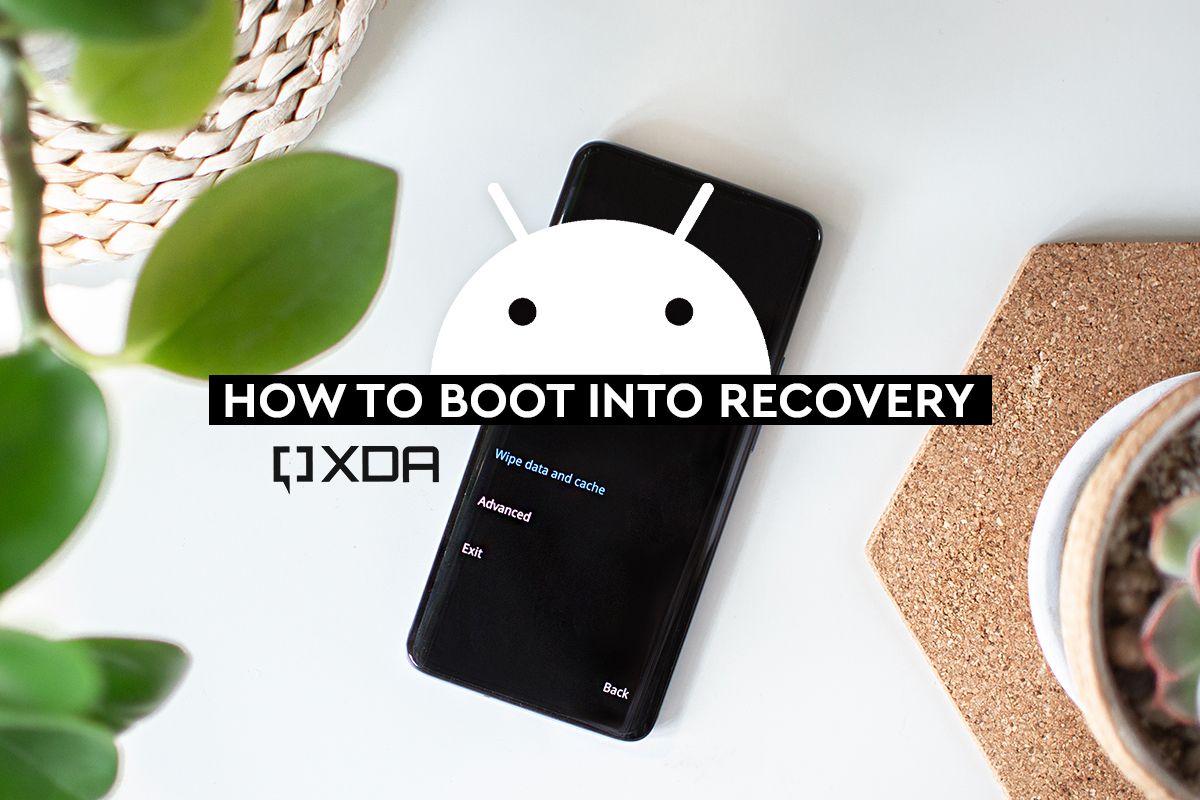 How to boot into recovery Featured image showing phone lying on a table in recovery mode