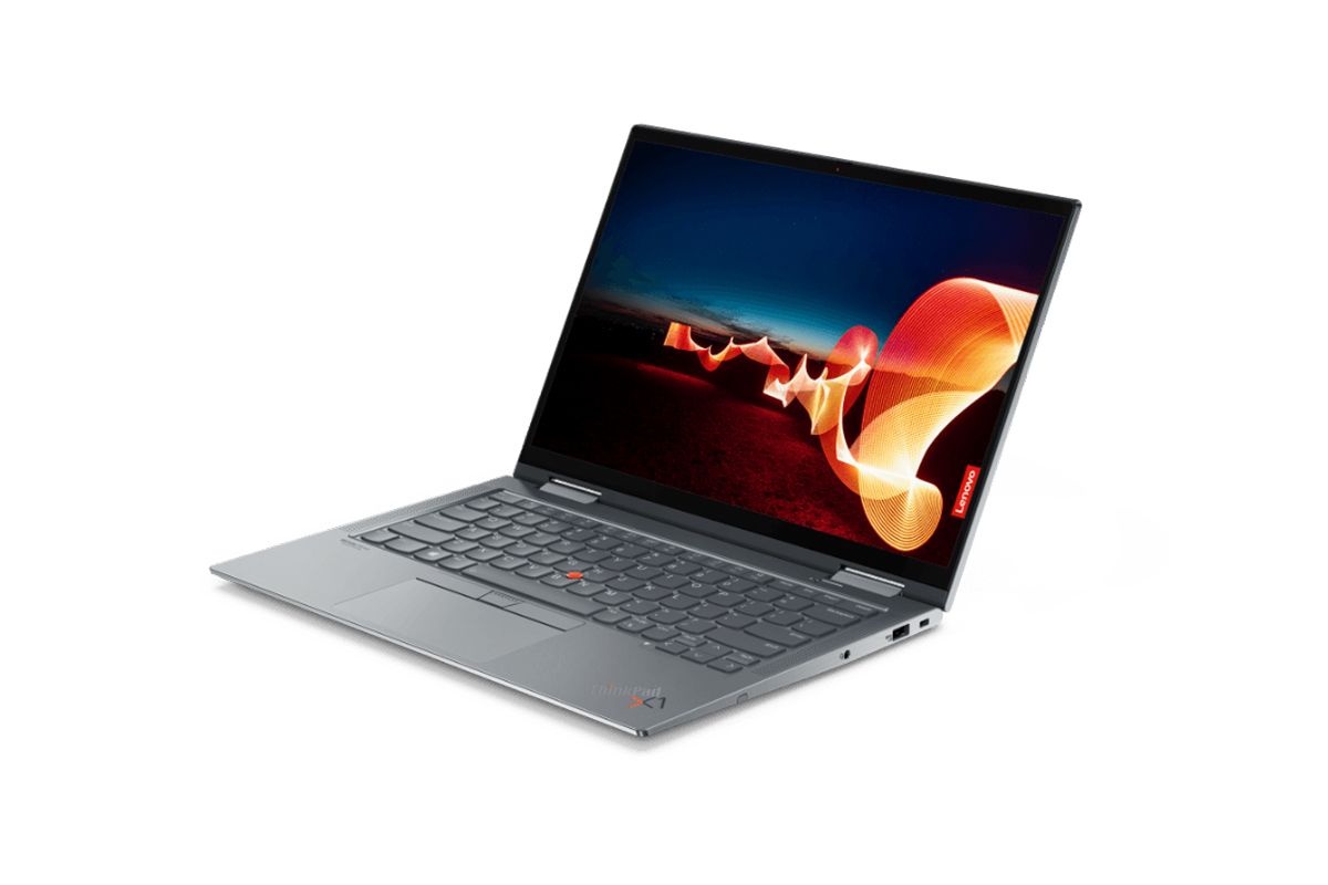 This business convertible is powered by an Intel Core i5-1135G7, 8GB of RAM, and it has a 256GB SSD. It's got a convertible design and a Full HD+ display, 