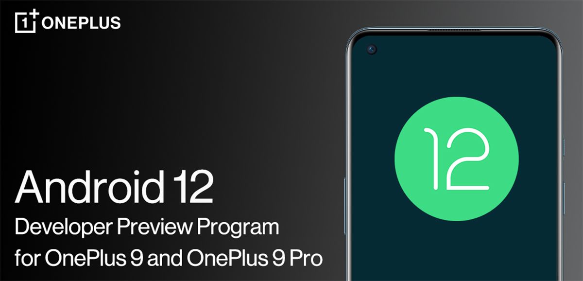 OnePlus Android 12 Developer Preview Program announcement poster