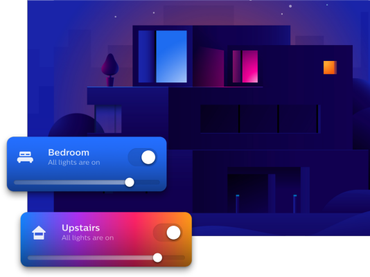 Updated room controls in the Philips Hue app