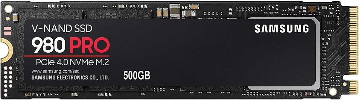 The Samsung 980 PRO is an M.2 SSD with super-fast read and write speeds, and 500GB will do for an OS install and a handful of games or heavy applications.