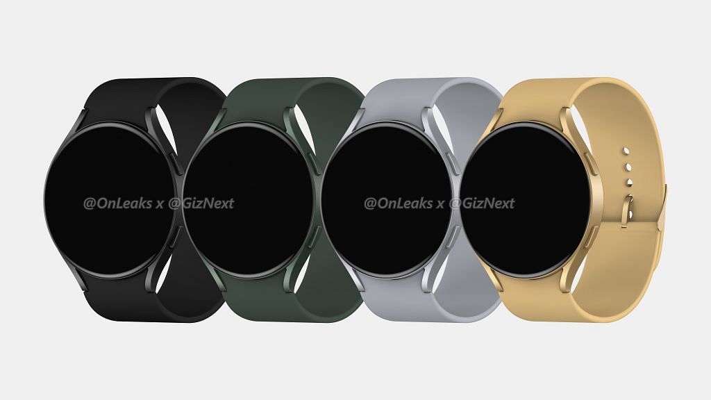 Samsung Galaxy Watch Active 4 leaked render all four colorways