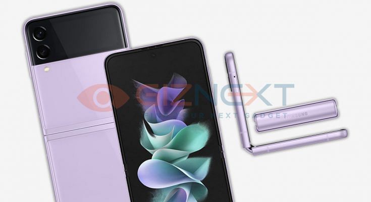 Samsung Galaxy Z Flip 3 in purple leaked