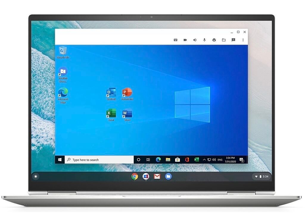 Parallels Desktop is a full-featured Windows container that runs natively on Chrome OS.  This program allows you to run the full version of Windows on your Chromebook.