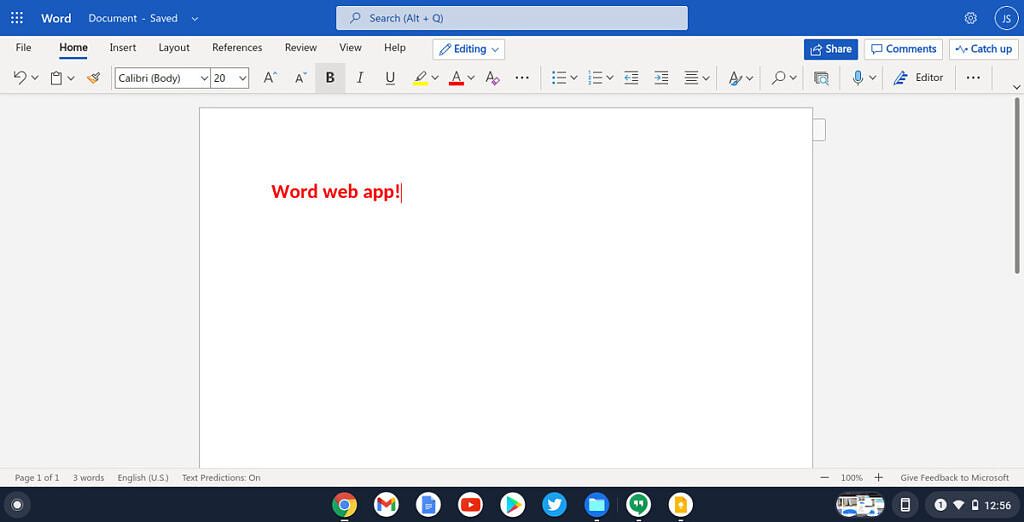 can you download microsoft word on a chromebook